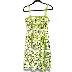 Parameter Midi Green/white Shealth Dress With Colorful Dots